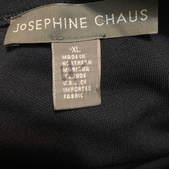 Josephine Chaus Navy Blue button front V-neck cardigan, size XL - Picture 3 of 5